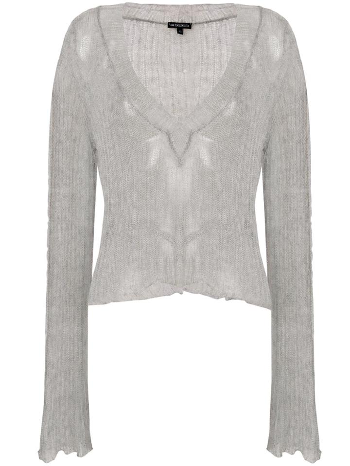 Ann Demeulemeester Sheer Knit Top - Grey