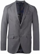 Etro Classic Blazer, Men's, Size: 50, Grey, Silk/cotton/spandex/elastane/cupro