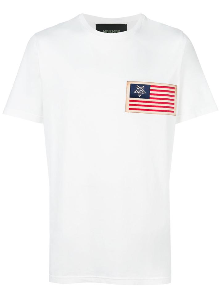 Mr & Mrs Italy Flag Patch T-shirt - White