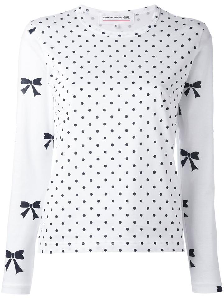 Comme Des Garçons Girl Polka Dots Print T-shirt