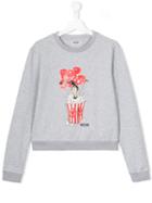 Moschino Kids Popcorn Print Sweatshirt, Girl's, Size: 14 Yrs, Grey