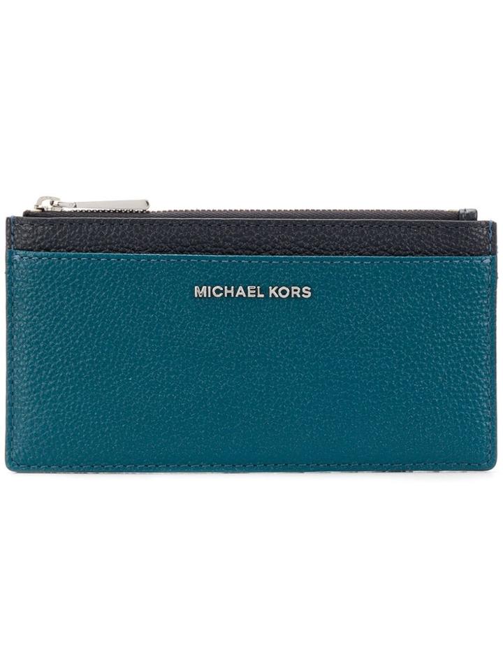 Michael Michael Kors Grained Card Wallet - Blue
