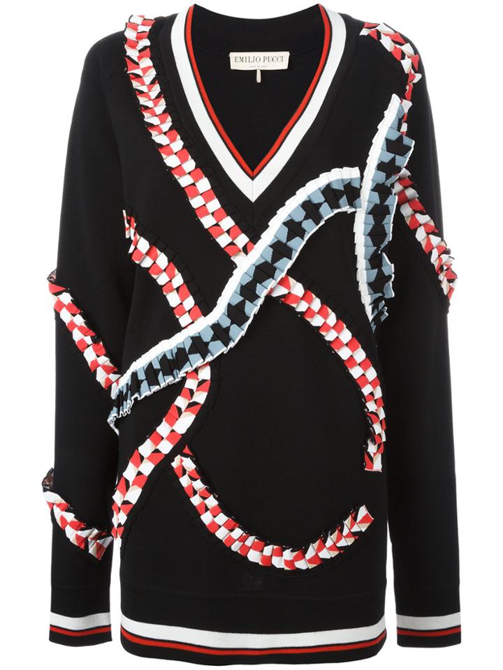 Emilio Pucci V-neck Jumper - Black
