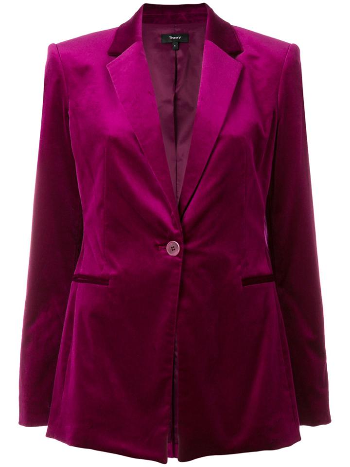 Theory Single-breasted Blazer - Pink & Purple