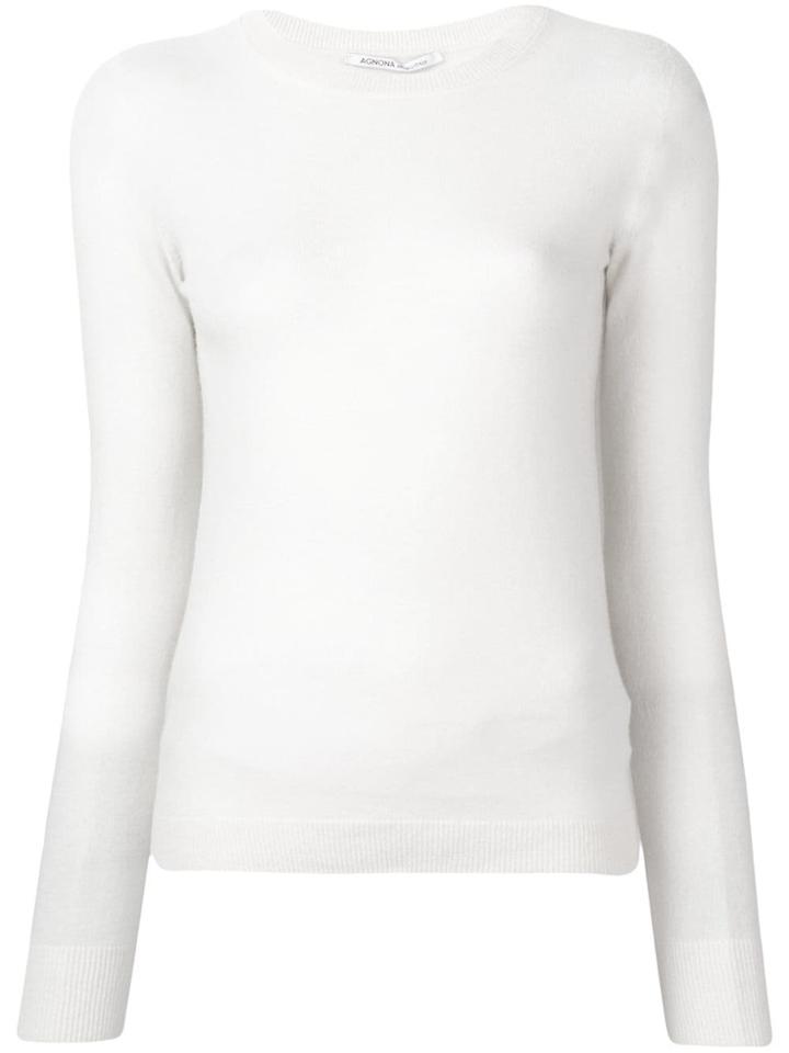 Agnona Longsleeved Jumper - Neutrals