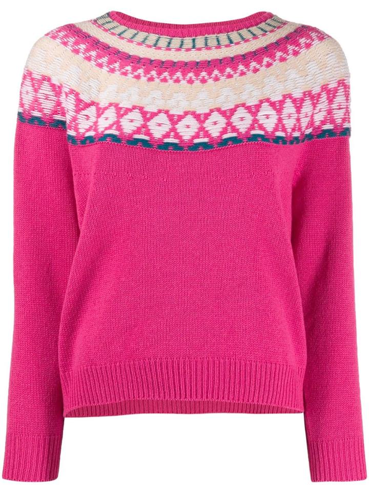 Lamberto Losani Patterned Jumper - Pink