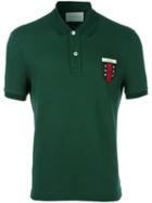 Gucci Web Crest Polo Shirt, Men's, Size: Xl, Green, Cotton/spandex/elastane