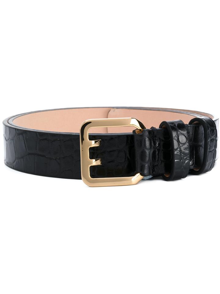 Dsquared2 Crocodile-embossed Belt - Black