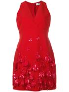 Msgm V-neck Embellished Dress - Red
