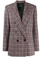Isabel Marant Checked Double-breasted Blazer - Red