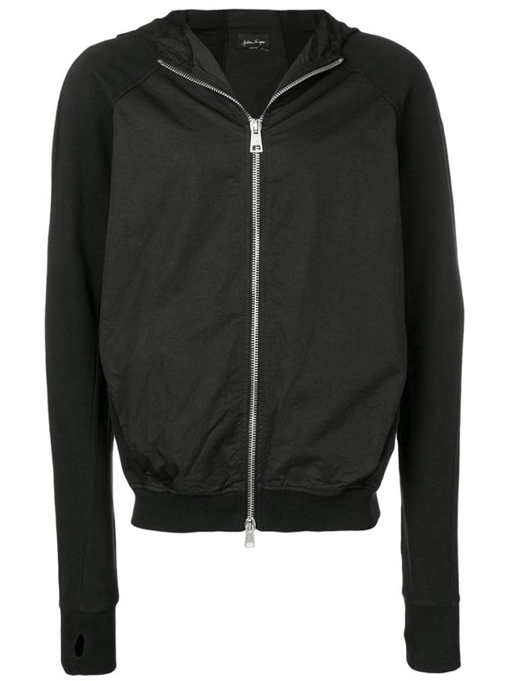 Andrea Ya'aqov Elasticated Waist Zip Hoodie - Black