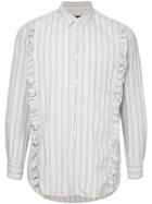 Comme Des Garçons Vintage Striped Ruffled Shirt - Multicolour