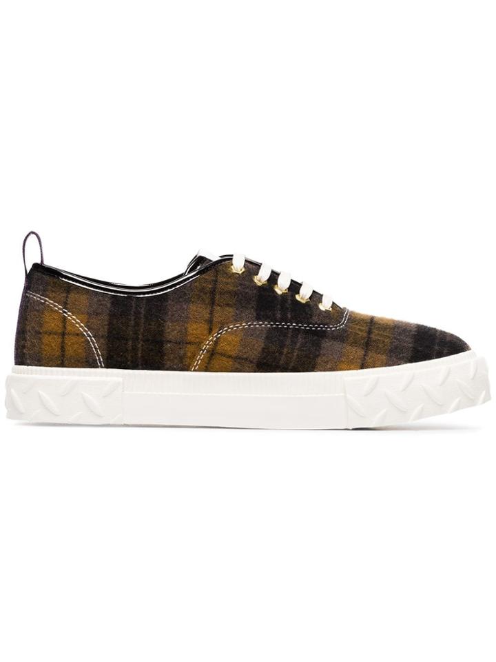 Eytys Viper Tartan Print Trainers - Gold Shadow