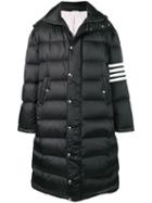 Thom Browne 4-bar Oversized Long Bomber Jacket - Black