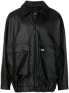Martine Rose Oversized Leather Jacket - Black