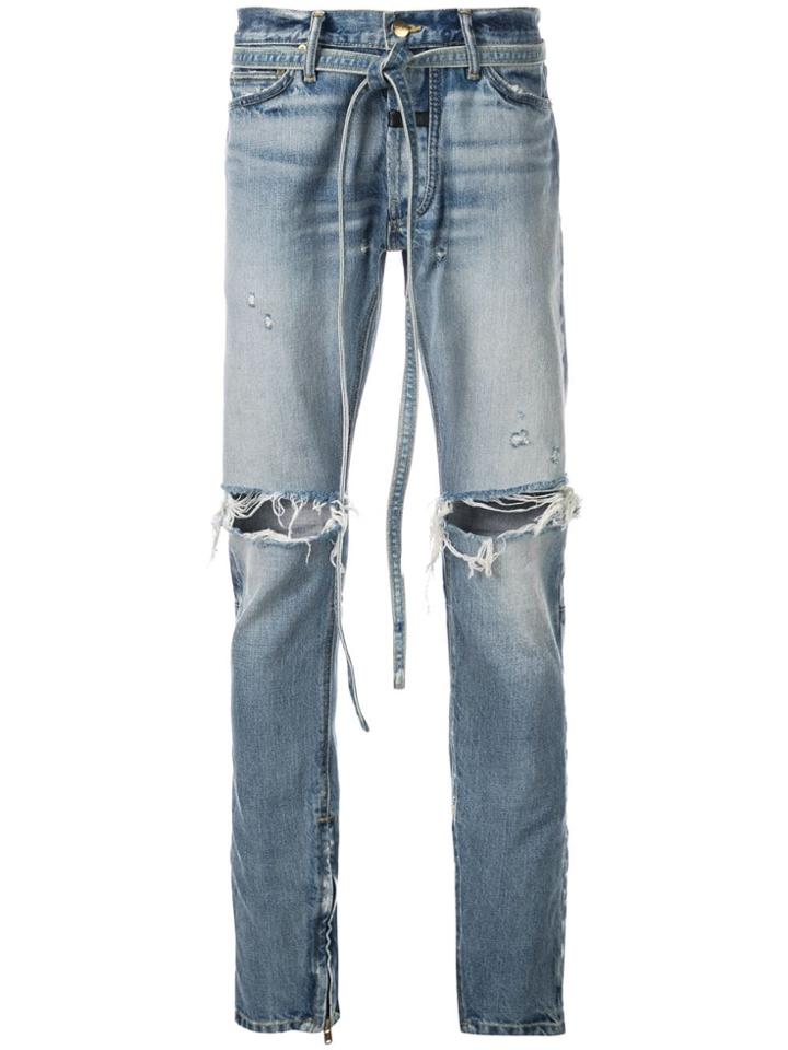 Fear Of God Tie Waist Jeans - Blue