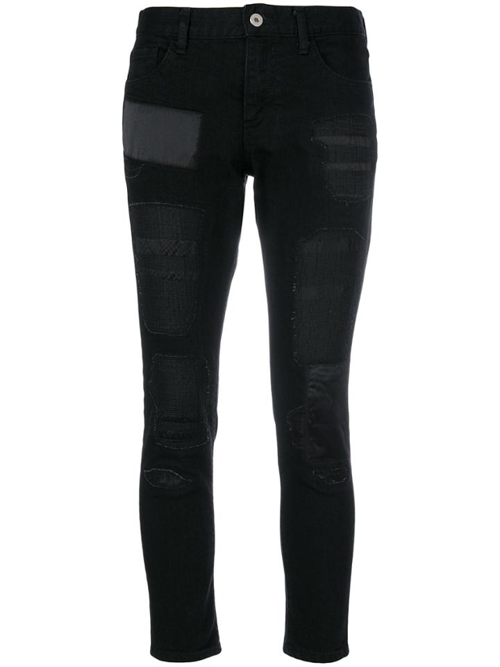 Junya Watanabe Cropped Skinny Jeans - Black