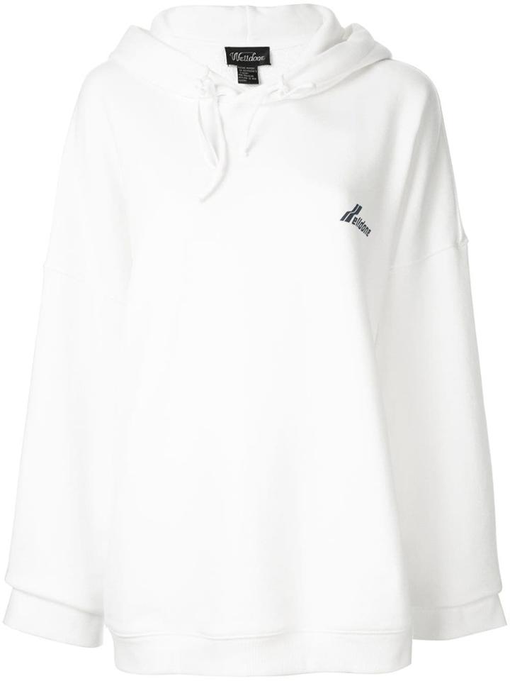 We11done Basic Logo Hoodie - White