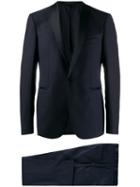 Tagliatore Satin Trim Two-piece Suit - Blue