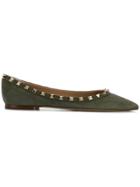 Valentino Garavani Studded Ballerina Shoes - Green