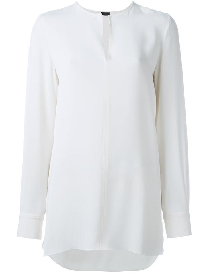 Joseph V-neck Blouse, Women's, Size: 38, Nude/neutrals, Viscose/acetate