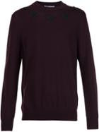 Givenchy Star Patch Embroidered Sweater, Men's, Size: Medium, Red, Polyester/wool