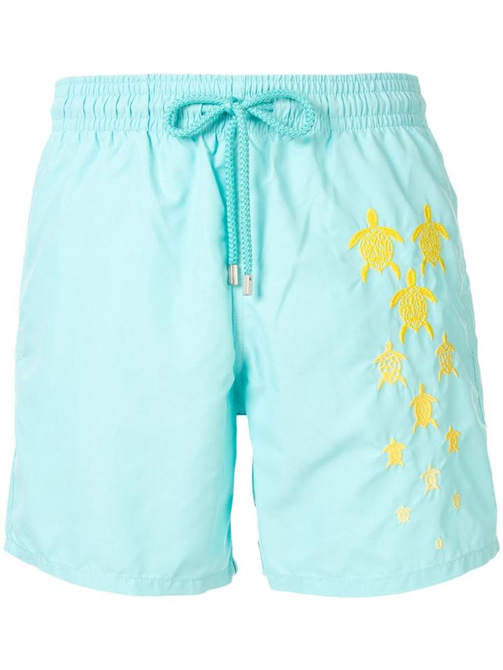 Vilebrequin Turtle Embroidered Swim Shorts - Blue