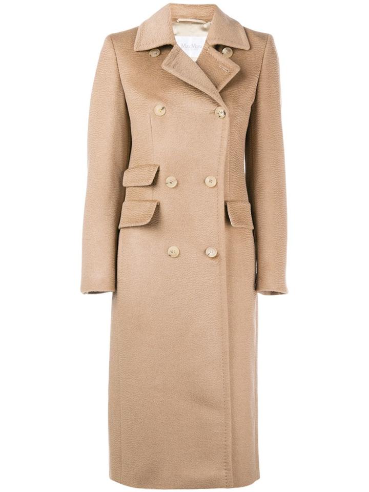 Max Mara Max Mara Camel Double Breasted Coat - Brown