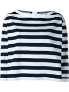 Moncler Wide Stripe Long Sleeve Top, Women's, Size: Xs, Blue, Cotton/polyester