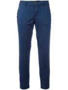 Fay Slim-fit Trousers, Women's, Size: 30, Blue, Cotton/spandex/elastane