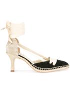 Manolo X Castaner 70 Espadrille Pumps - Black