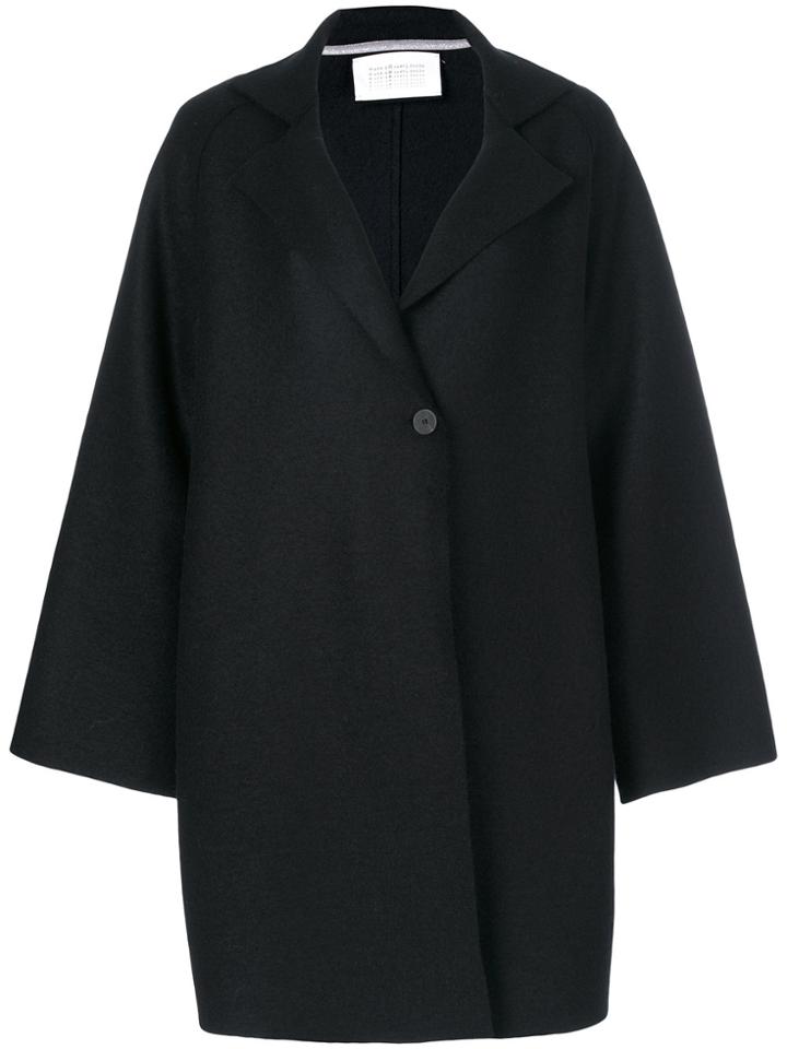 Harris Wharf London Buttoned Coat - Black