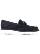 Salvatore Ferragamo White Sole Loafers - Blue
