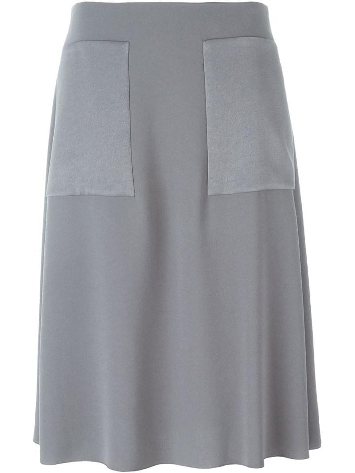 Joseph Oversized Pockets Skirt, Women's, Size: 36, Grey, Acetate/polyester