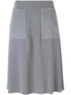 Joseph Oversized Pockets Skirt, Women's, Size: 36, Grey, Acetate/polyester