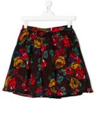 Marco Bologna Kids Teen Floral Print Skirt - Black