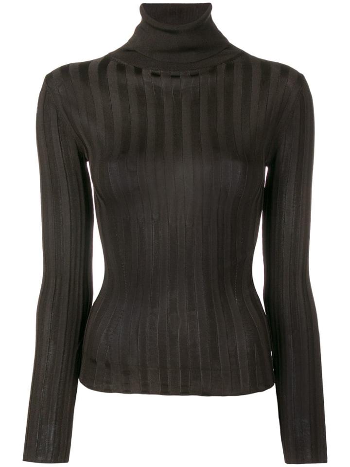 Acne Studios Fitted Turtleneck Sweater - Brown
