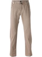 Jacob Cohen Regular Fit Trousers, Men's, Size: 32, Brown, Cotton/spandex/elastane