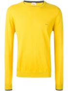 Sun 68 Contrast Neck Jumper, Men's, Size: Xxl, Yellow/orange, Cotton/cashmere