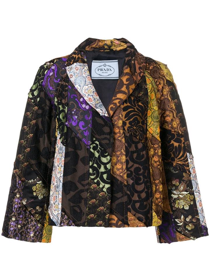 Prada Vintage 1990's Patchwork Jacket - Black