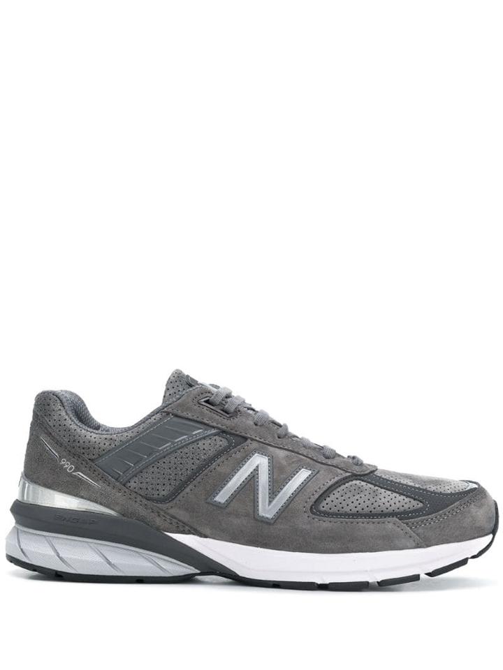 New Balance Logo Patch Low Top Sneakers - Grey