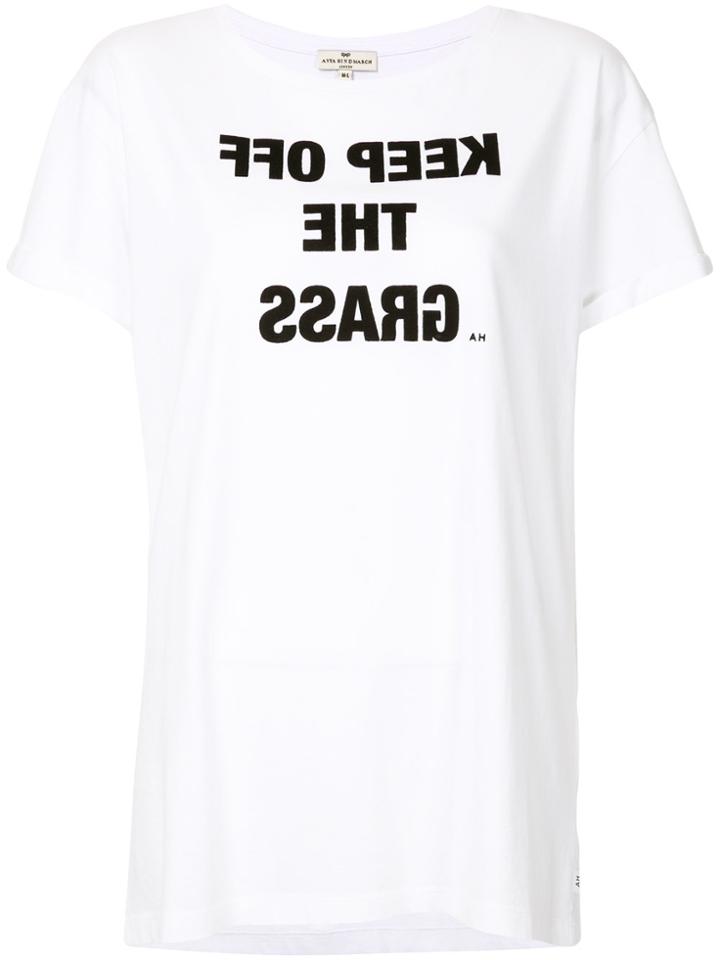 Anya Hindmarch Keep Off The Grass T-shirt - White