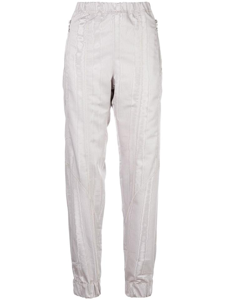 Marine Serre Striped Training Trousers - Grey