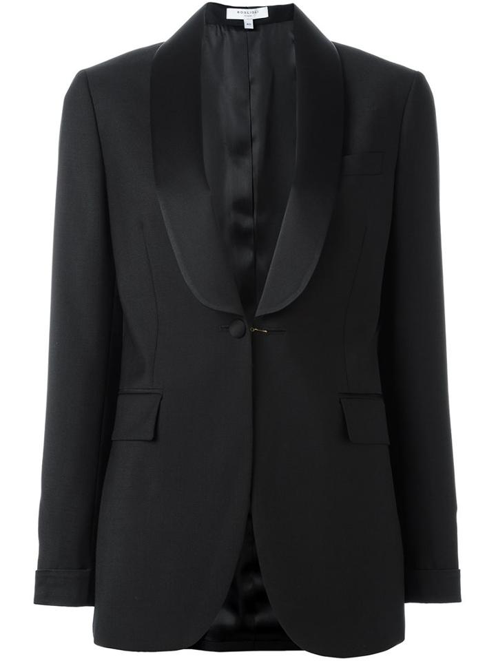 Boglioli Shawl Lapel Jacket, Women's, Size: 40, Black, Acetate/cupro/mohair/virgin Wool