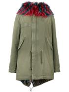 Mr & Mrs Italy - Hooded Parka - Women - Cotton/lamb Skin/mink Fur/polyimide - S, Green, Cotton/lamb Skin/mink Fur/polyimide