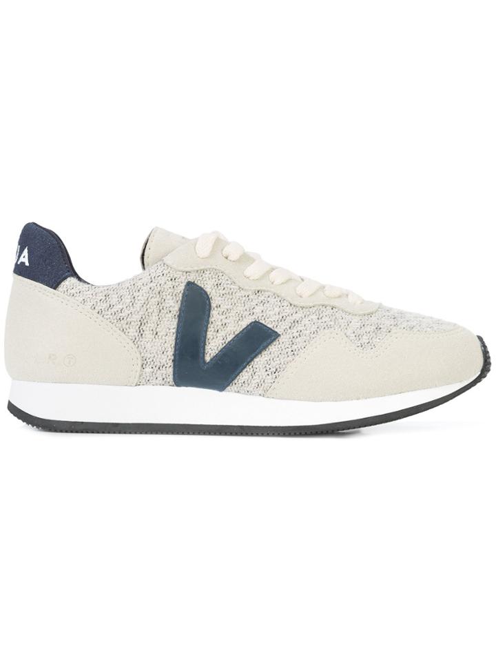Veja Panelled Design Sneakers - Nude & Neutrals
