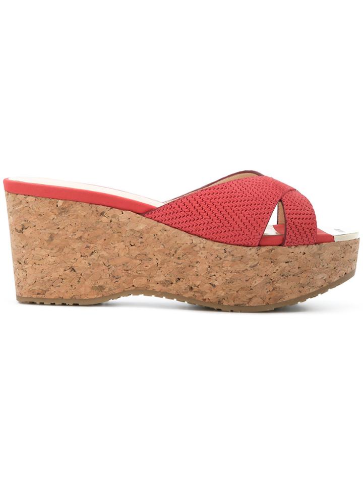 Jimmy Choo Prima Mules - Red