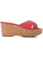 Jimmy Choo Prima Mules - Red