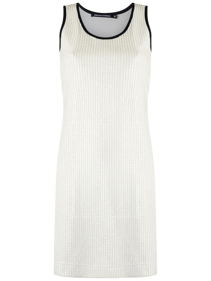 Reinaldo Lourenço - Sequin Shift Dress - Women - Polyester - 42, White, Polyester