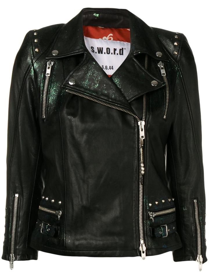 S.w.o.r.d 6.6.44 Stud Biker Jacket - Black